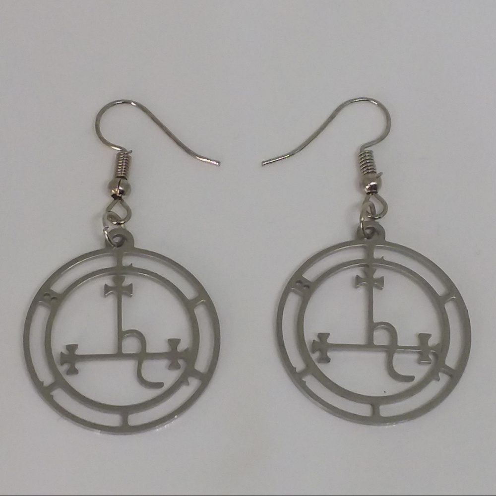 Sigil of Lilith Stainless Steel 2pcs Earrings Set